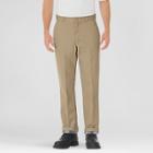 Dickies Men's Big & Tall Relaxed Straight Fit Flannel-lined Twill Work Pants- Khaki (green)