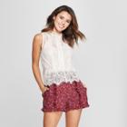 Women's Sleeveless Lace Top - Xhilaration Ivory