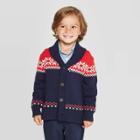 Oshkosh B'gosh Toddler Boys' Holiday Cardigan - Red/navy 12m, Toddler Boy's, Red Black