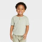 Grayson Collective Toddler Short Sleeve Ribbed Henley T-shirt -