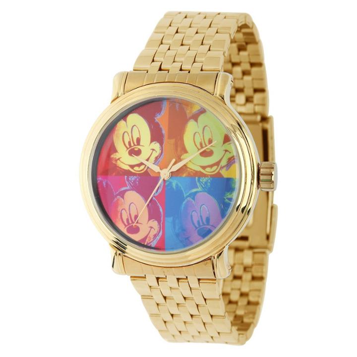 Men's Disney Mickey Mouse Vintage Watch With Alloy Case - Gold,