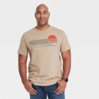 Men's Tall Printed Standard Fit Short Sleeve Crewneck T-shirt - Goodfellow & Co Tan/sun