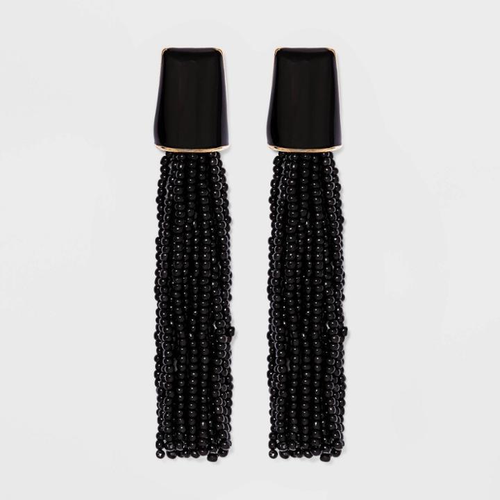 Sugarfix By Baublebar Beaded Tassel Earrings - Black