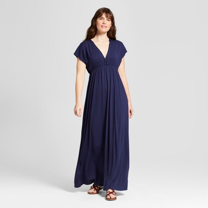 Women's Knit Kimono Maxi Dress - Mossimo Supply Co. Navy (blue)