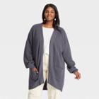 Women's Plus Size Open-front Cardigan - Universal Thread Gray