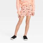 Girls' Pink Floyd Dreamy Fleece Shorts - Peach Orange