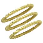 Target Women's Gold Plating Rope Band Ring In Gold Plating
