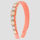 Girls' Embroidery Headband - Cat & Jack Coral (pink)
