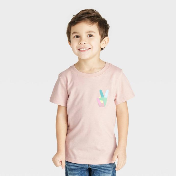 Toddler Boys' Short Sleeve Graphic T-shirt - Cat & Jack Pink