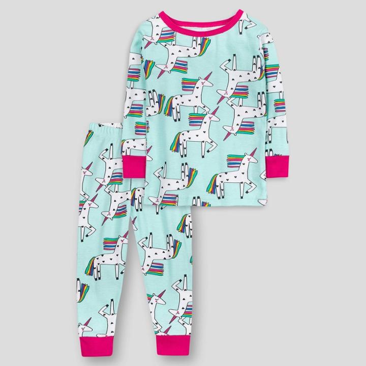 Lamaze Toddler Girls' 2pc Long Sleeve Organic Cotton Snug Fit Pajama Set -