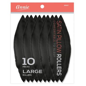 Annie International Annie Satin Pillow Rollers - Black
