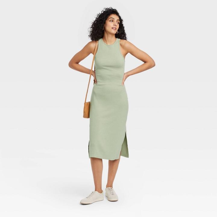 Women's Sleeveless Ribbed Dress - A New Day