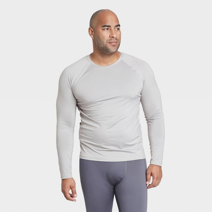 All In Motion Men's Long Sleeve Fitted T-shirt - All In