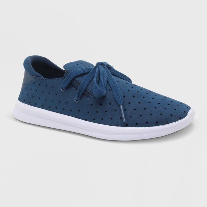 Women's Janai Lace Up Lightweight Laser Cut Dot Sneakers - Mossimo Supply Co. Blue