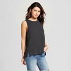 Mossimo Supply Co. Women's High-low Hem Tank Top - Universal Thread Charcoal (grey)