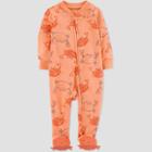 Baby Boys' Crab Footed Pajama - Just One You Made By Carter's Orange Newborn