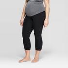 Maternity Overbelly Cotton Capri Leggings - Isabel Maternity By Ingrid & Isabel Black