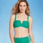 Women's V-wire Bralette Bikini Top - Shade & Shore Green Jewel