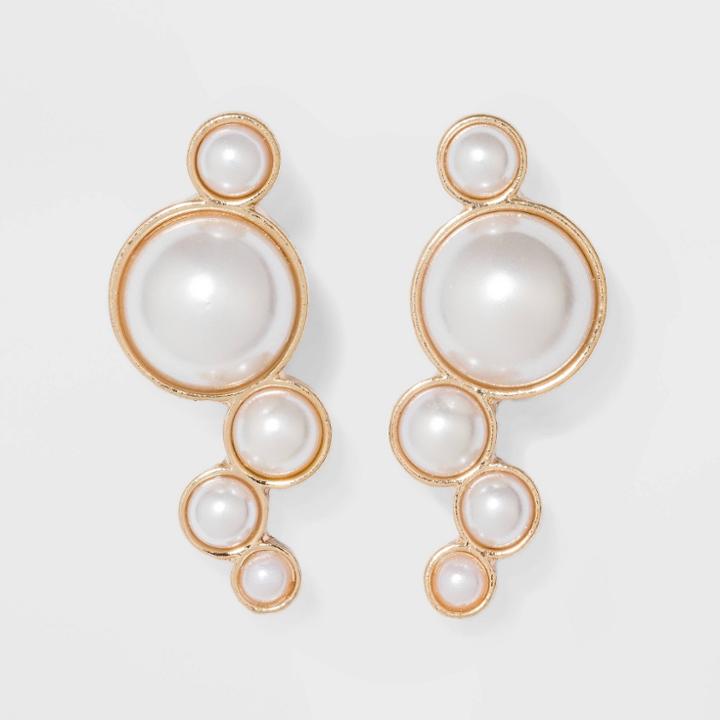 Sugarfix By Baublebar Pearl Ear Crawlers - Pearl, Women's, Size: