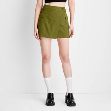 Women's High-rise Cargo Mini Skirt - Future Collective With Gabriella Karefa-johnson Green