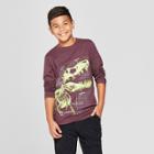Boys' Dino Skeleton Short Sleeve Graphic T-shirt - Cat & Jack Purple