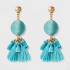 Sugarfix By Baublebar Ball Drop Earrings With Tassels - Turquoise, Girl's
