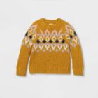 Toddler Girls' Fair Isle Pullover Sweater - Cat & Jack Yellow