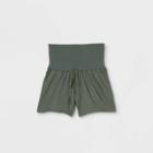 Maternity Twill Pull-on Shorts - Isabel Maternity By Ingrid & Isabel Olive Green