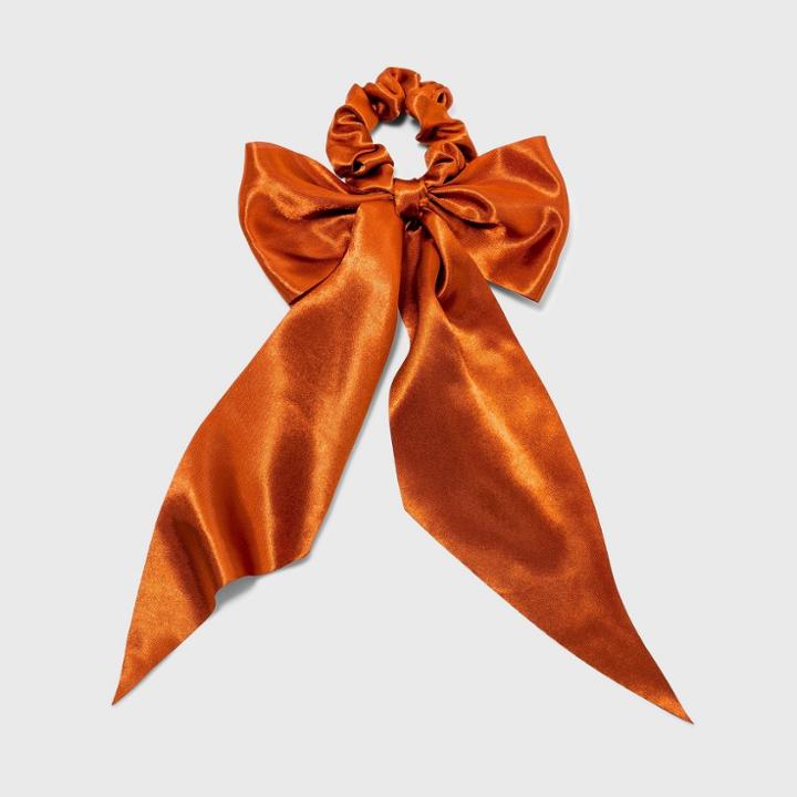 Satin Tail Bow Hair Twister - A New Day Rust