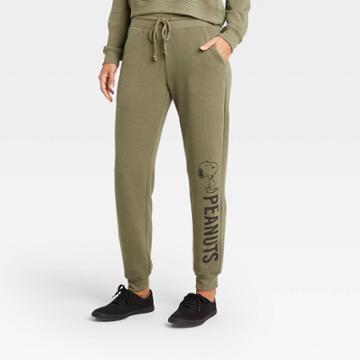 Women's Peanuts Jogger Pants - Green
