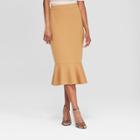Women's Ponte Midi Skirt - Who What Wear Tan