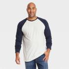 Men's Tall Regular Fit Crewneck Long Sleeve T-shirt - Goodfellow & Co Navy Blue