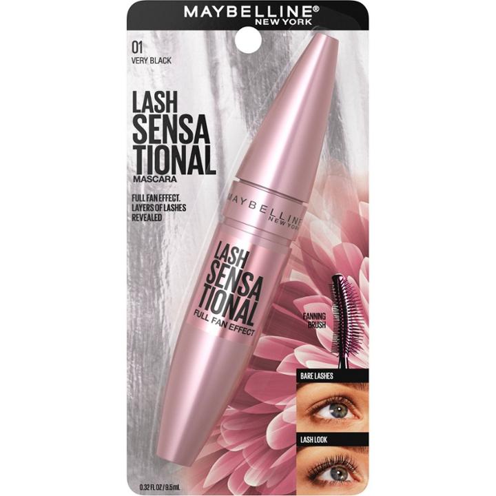 Maybelline Lash Sensational Holiday Edition Washable Mascara Makeup - Very Black