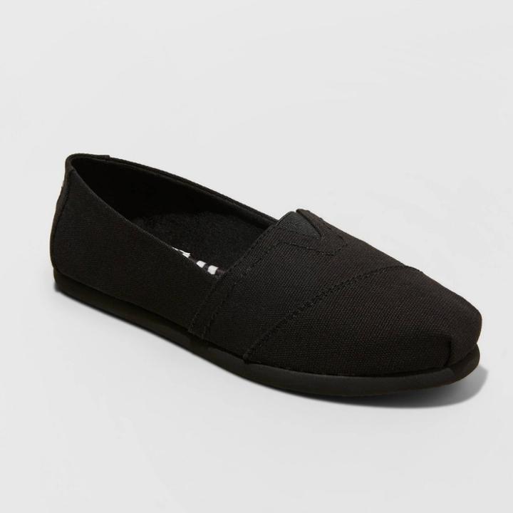Women's Mad Love Lydia Wide Width Slip On Canvas Sneakers - Black 5w, Women's,