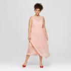 Women's Plus Size Tiered Tank Midi Dress - Who What Wear Peach X, Orange