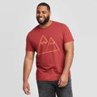 Men's Tall Mountain Outline Standard Fit Short Sleeve Crew Neck T-shirt - Goodfellow & Co Red