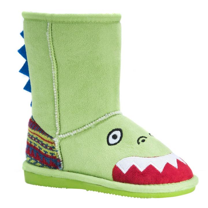 Toddler Girls' Muk Luks Rex Dinosaur Shearling Style Boots - Green