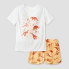Girls' 2pc Dino Short Sleeve Pajama Set - Cat & Jack Yellow