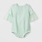 Baby Girls' Lace Romper - Cat & Jack Green