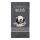Que Bella Professional Cleansing Charcoal Black Sheet Mask - 0.5oz, Adult Unisex