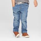 Toddler Boys' Pull-on Straight Jeans - Cat & Jack Medium Wash 4t, Boy's, Blue