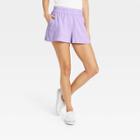 Women's High-rise Pull-on Shorts - A New Day Purple