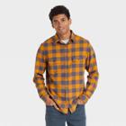 Men's Plaid Standard Fit Long Sleeve Button-down Shirt - Goodfellow & Co Centennial Gold/plaid