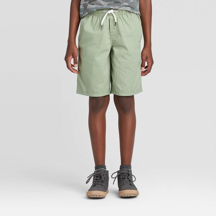 Boys' Pull-on Woven Shorts - Cat & Jack Olive Xs, Boy's, Green