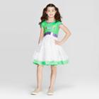 Girls' Toy Story Buzz Lightyear Dress - White/green S, Purple White
