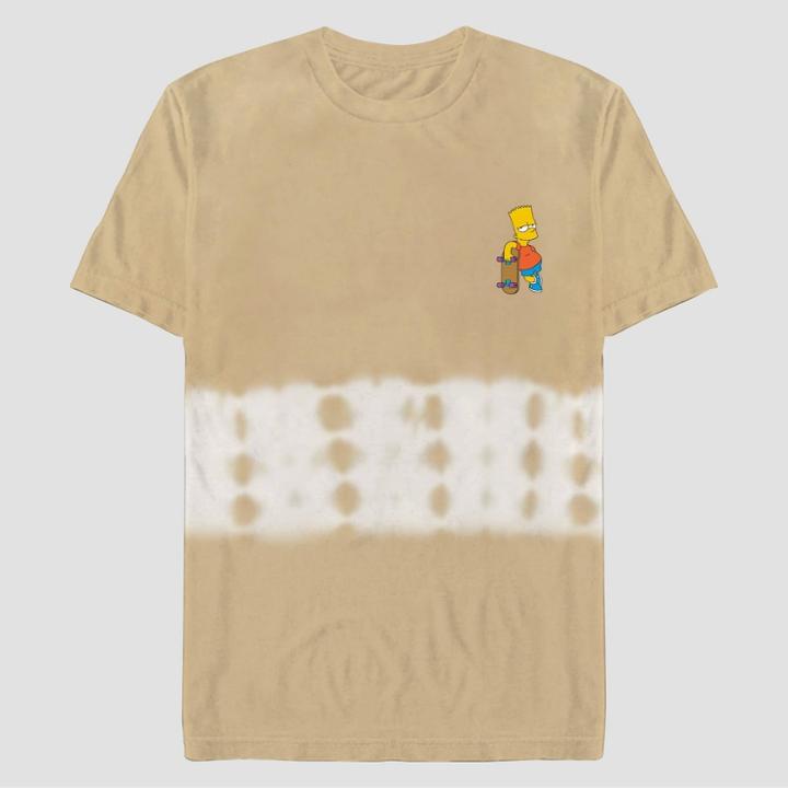Men's Disney Bart Simpson Short Sleeve Graphic T-shirt - Beige