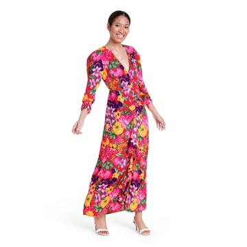 Floral Open Back Cascade Ruffle Dress - Rixo For Target Pink