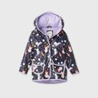 Toddler Girls' Space Cat Print Rain Jacket - Cat & Jack Navy