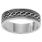 Men's Territory Bali Design Band In Sterling Silver -