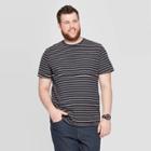 Men's Tall Standard Fit Athletic Striped Crew Neck T-shirt - Goodfellow & Co In The Navy Mt, Men's, In The Blue